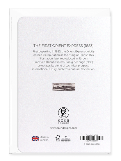 Ezen - The First Orient Express (1883) - Greeting Card - Back