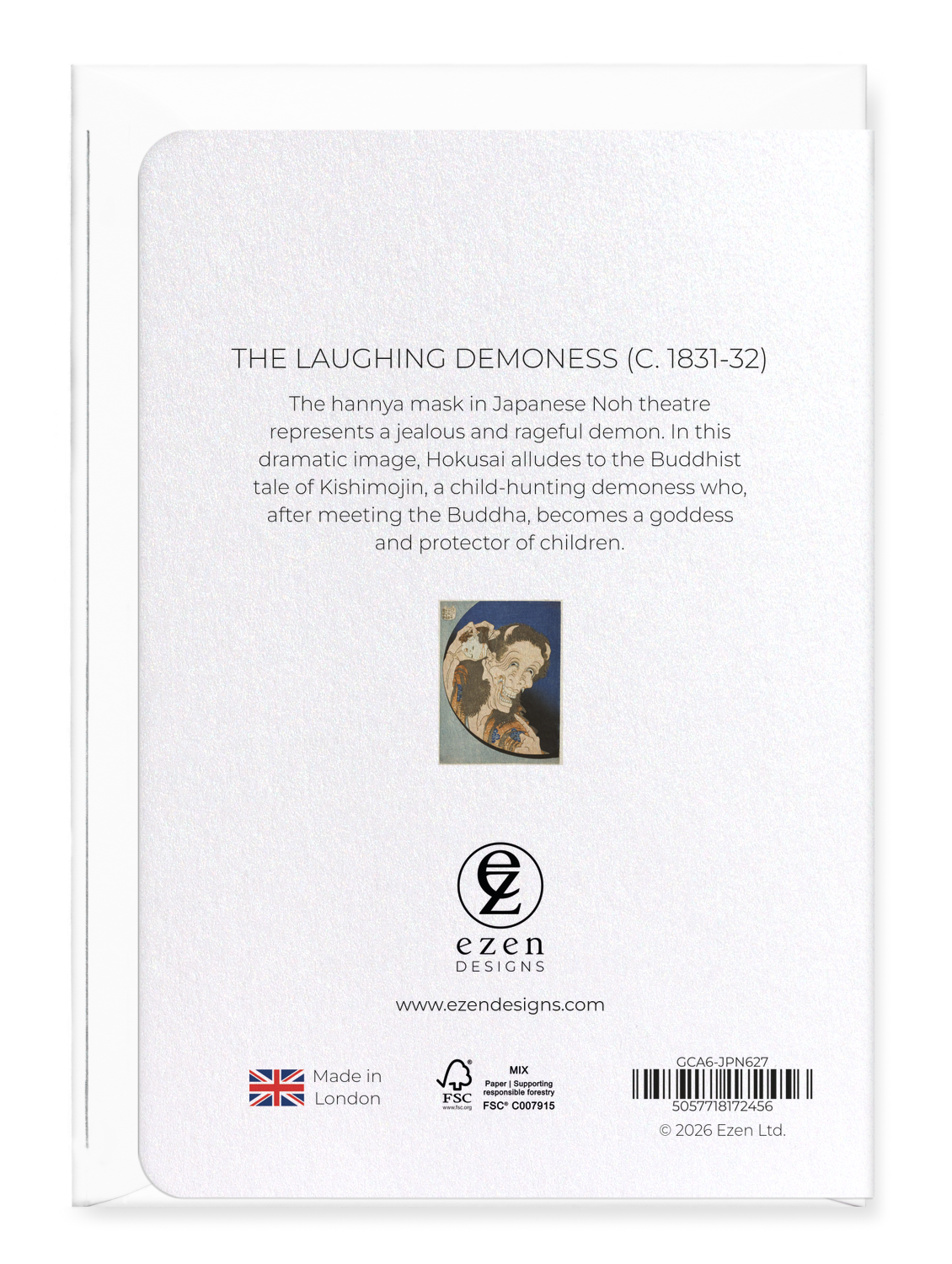 Ezen - The Laughing Demoness (C. 1831-32) - Greeting Card - Back