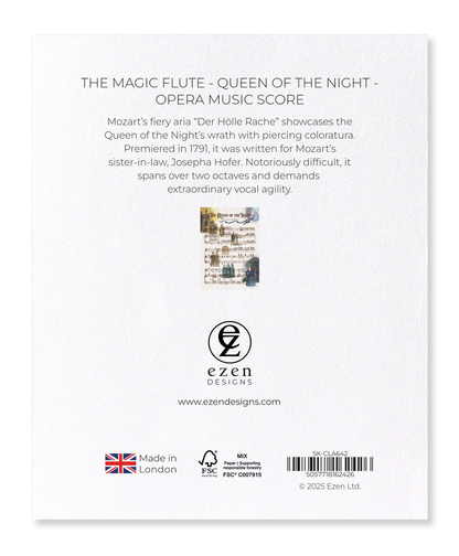 Ezen - THE MAGIC FLUTE - QUEEN OF THE NIGHT - OPERA MUSIC SCORE - Sticker Set