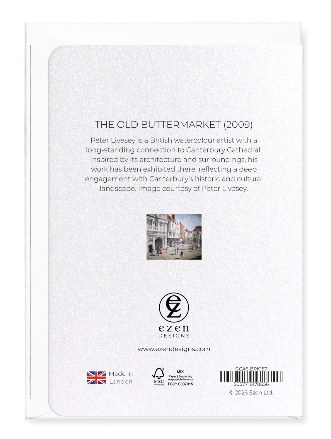 Ezen - The old Buttermarket (2009) - Greeting Card - Back