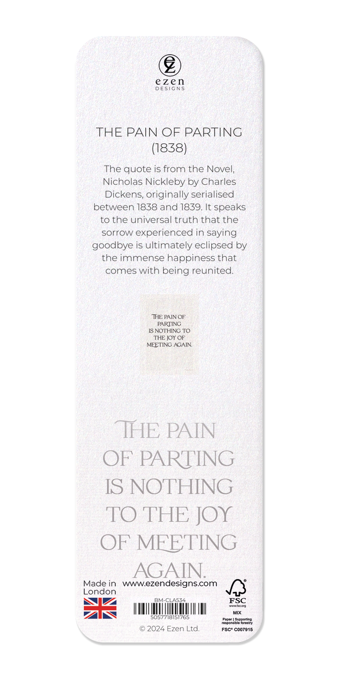 Ezen - The Pain of Parting (1838) - Bookmark - Back