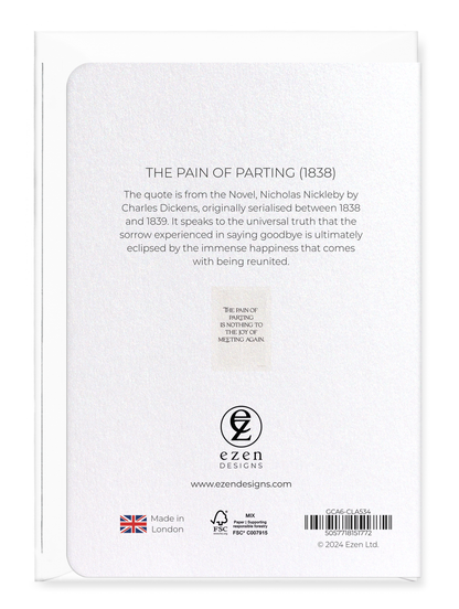 Ezen - The Pain of Parting (1838) - Greeting Card - Back