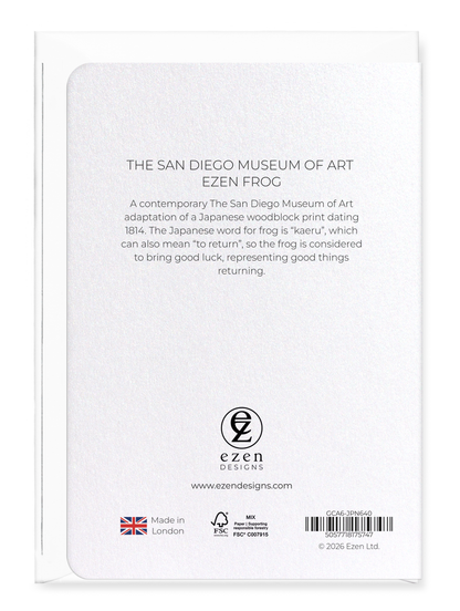 Ezen - The San Diego Museum of Art Ezen Frog - Greeting Card - Back