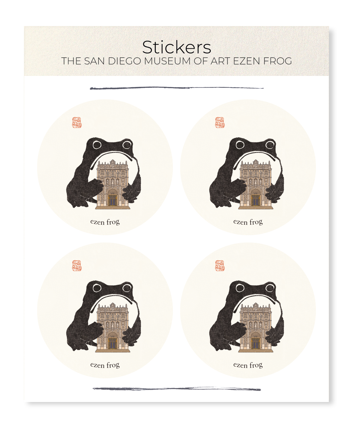 Ezen - The San Diego Museum of Art Ezen Frog - Sticker Set