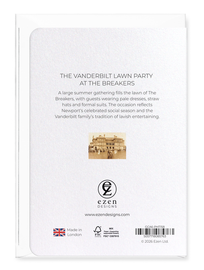 Ezen - The Vanderbilt Lawn Party at The Breakers - Greeting Card - Back