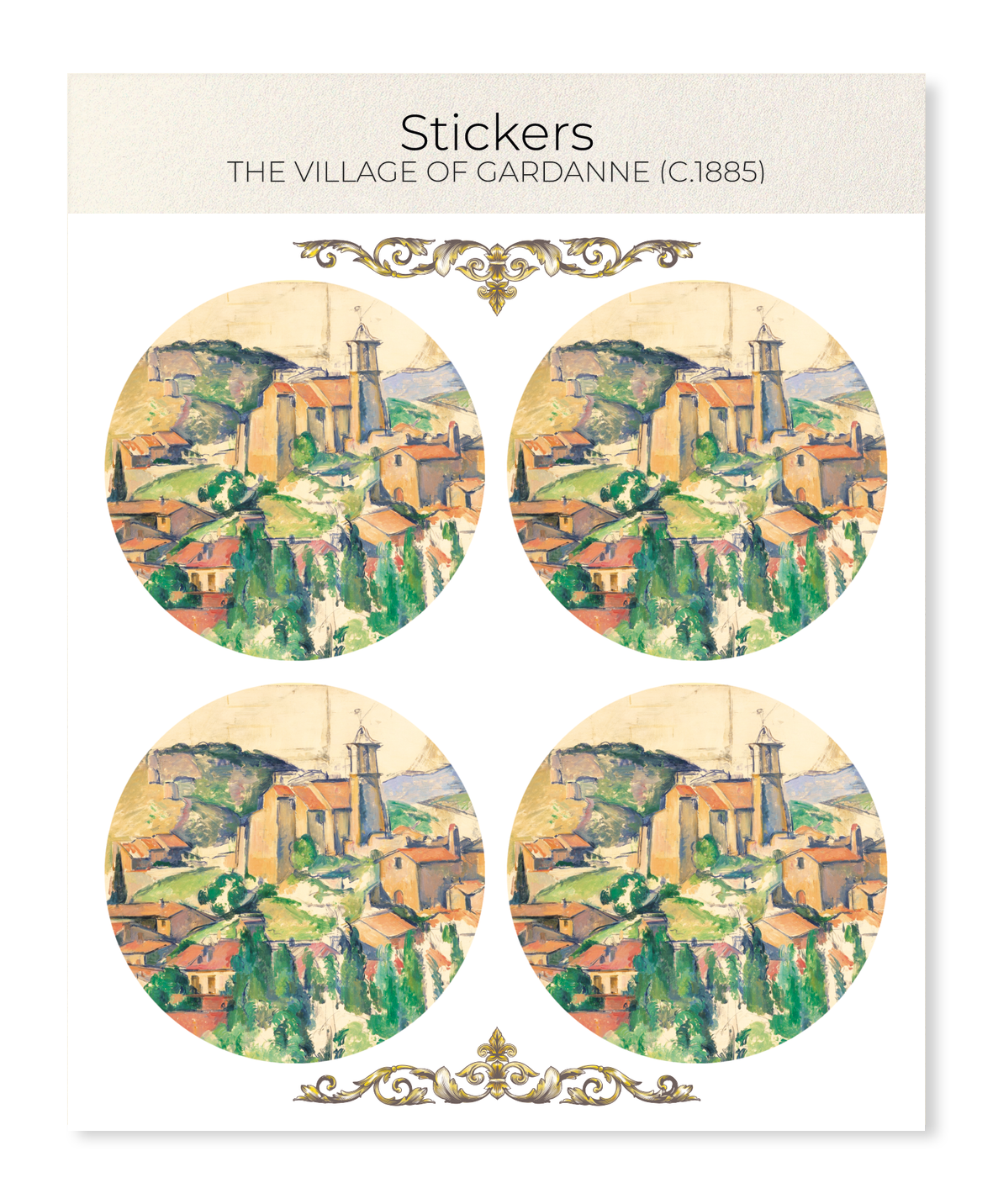 Ezen - The Village of Gardanne (c.1885) - Sticker Set