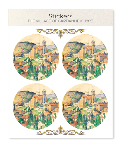 Ezen - The Village of Gardanne (c.1885) - Sticker Set