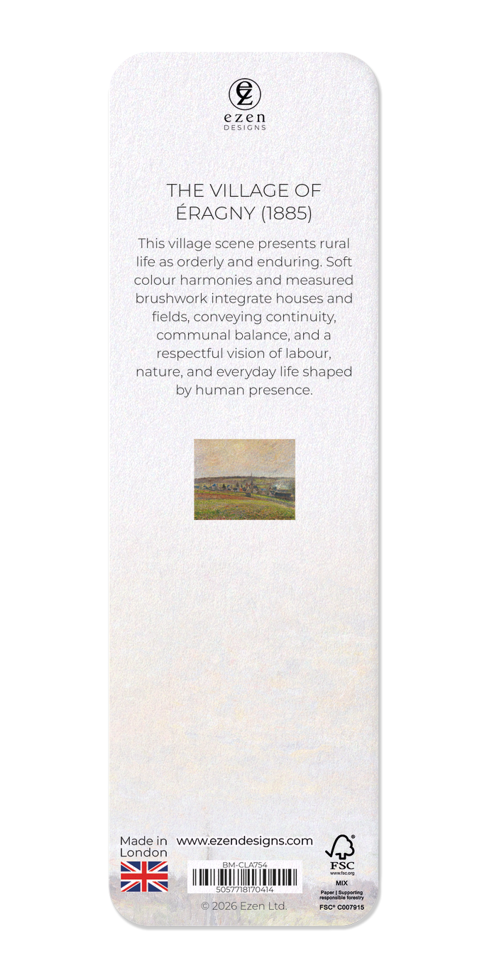 Ezen - The Village of Éragny (1885) - Bookmark - Back