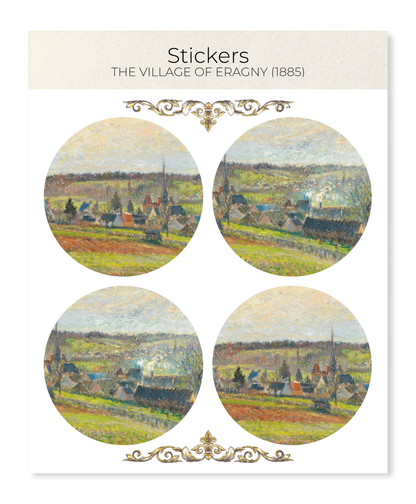 Ezen - The Village of Éragny (1885) - Sticker Set
