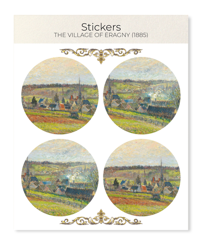 Ezen - The Village of Éragny (1885) - Sticker Set