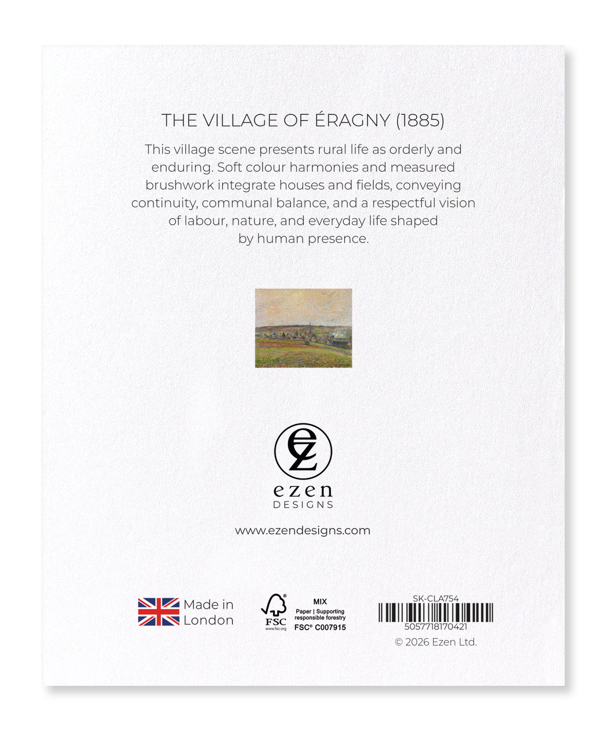 Ezen - The Village of Éragny (1885) - Sticker Set