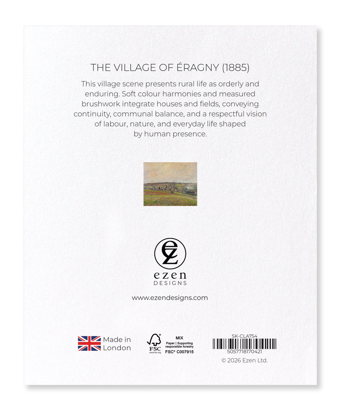 Ezen - The Village of Éragny (1885) - Sticker Set