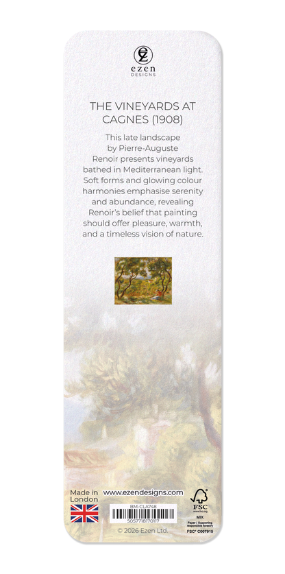 Ezen - The Vineyards at Cagnes (1908) - Bookmark - Back