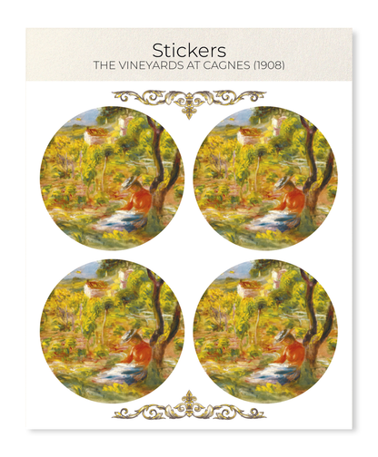 Ezen - The Vineyards at Cagnes (1908) - Sticker Set