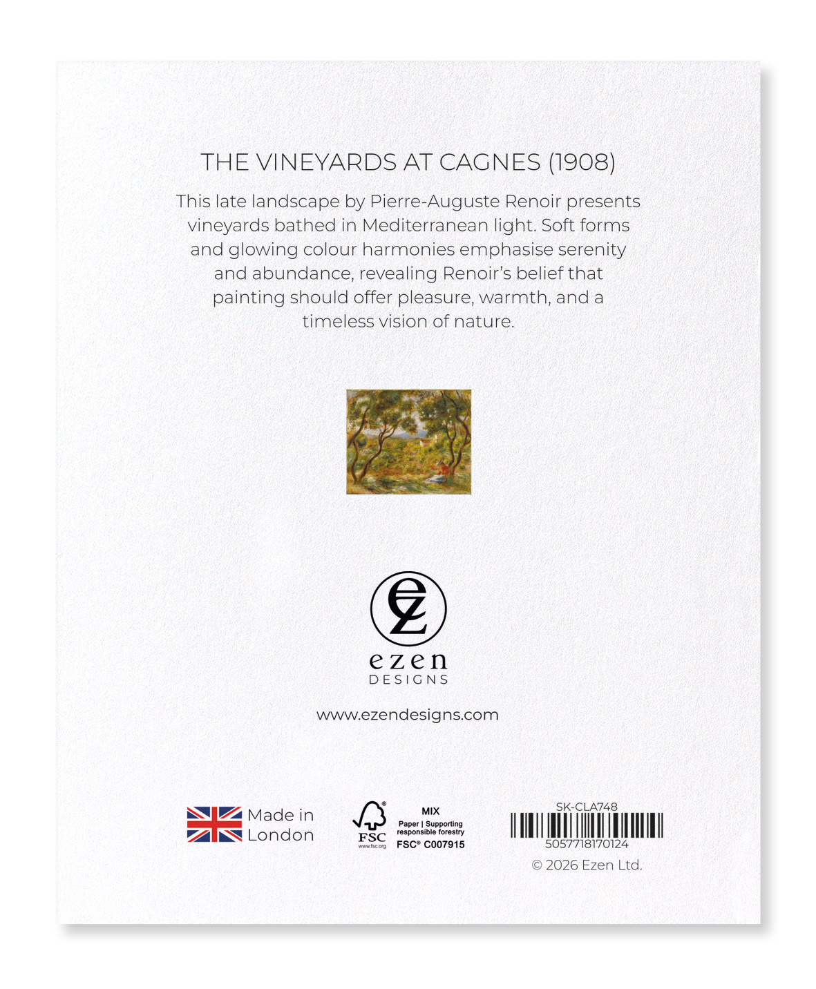 Ezen - The Vineyards at Cagnes (1908) - Sticker Set