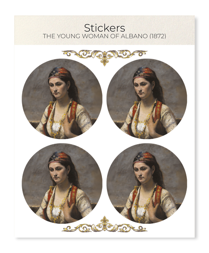 Ezen - The Young Woman of Albano (1872) - Sticker Set