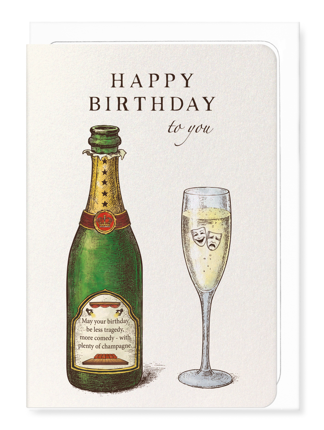 Ezen - Theatre birthday champagne - Greeting Card - Front