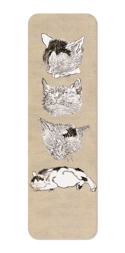 Ezen - Three Cat Heads (c.1880) - Bookmark - Front