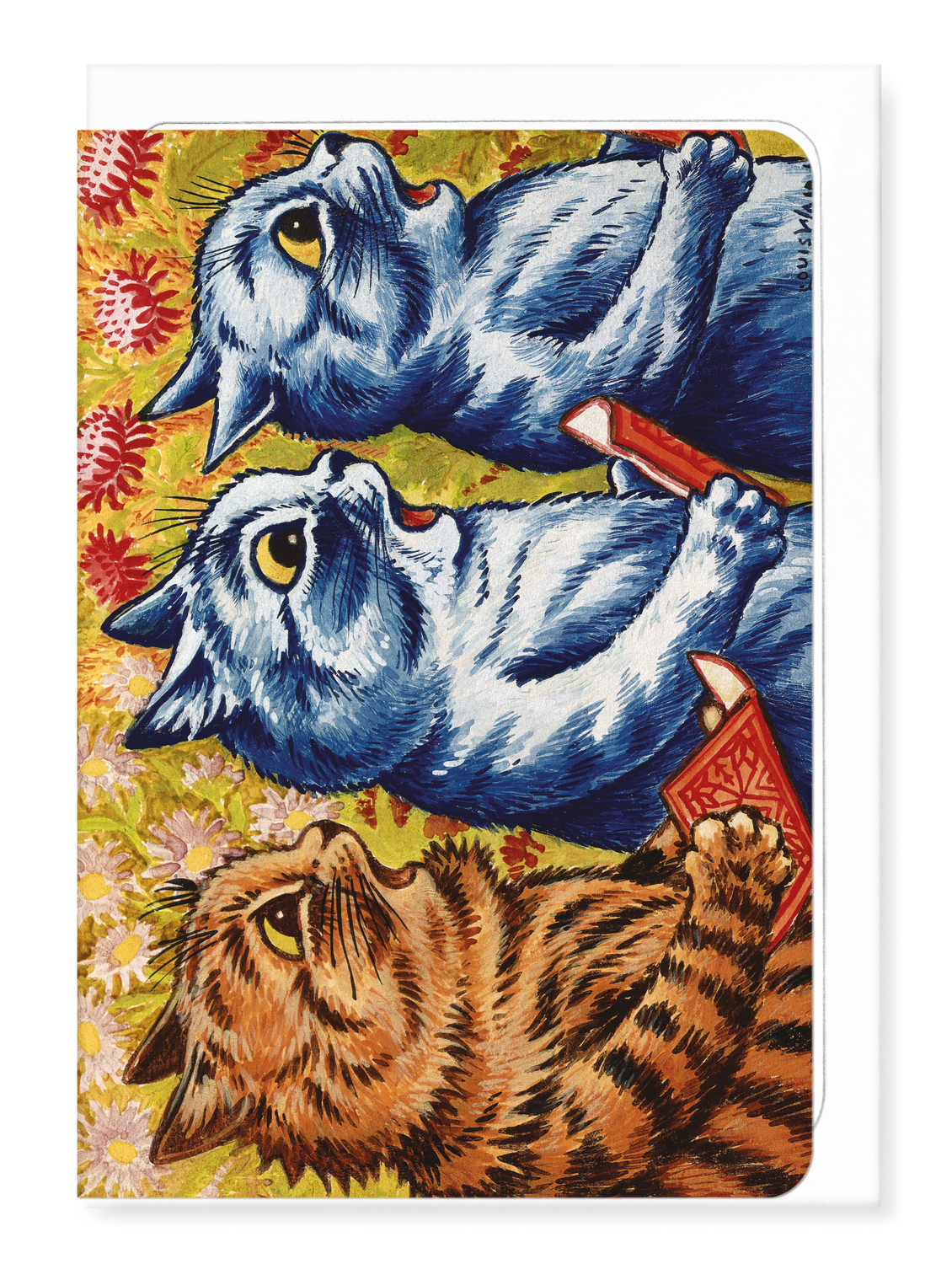 Ezen - Three Cats Singing (C.1930) - Greeting Card - Front