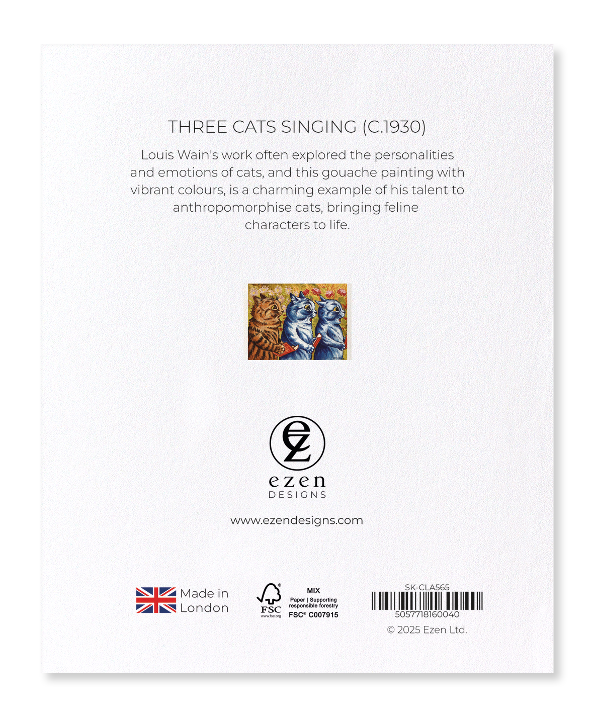 Ezen - Three Cats Singing (C.1930) - Sticker Set