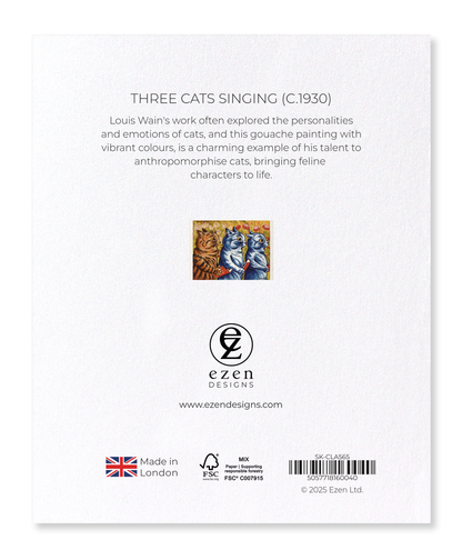 Ezen - Three Cats Singing (C.1930) - Sticker Set