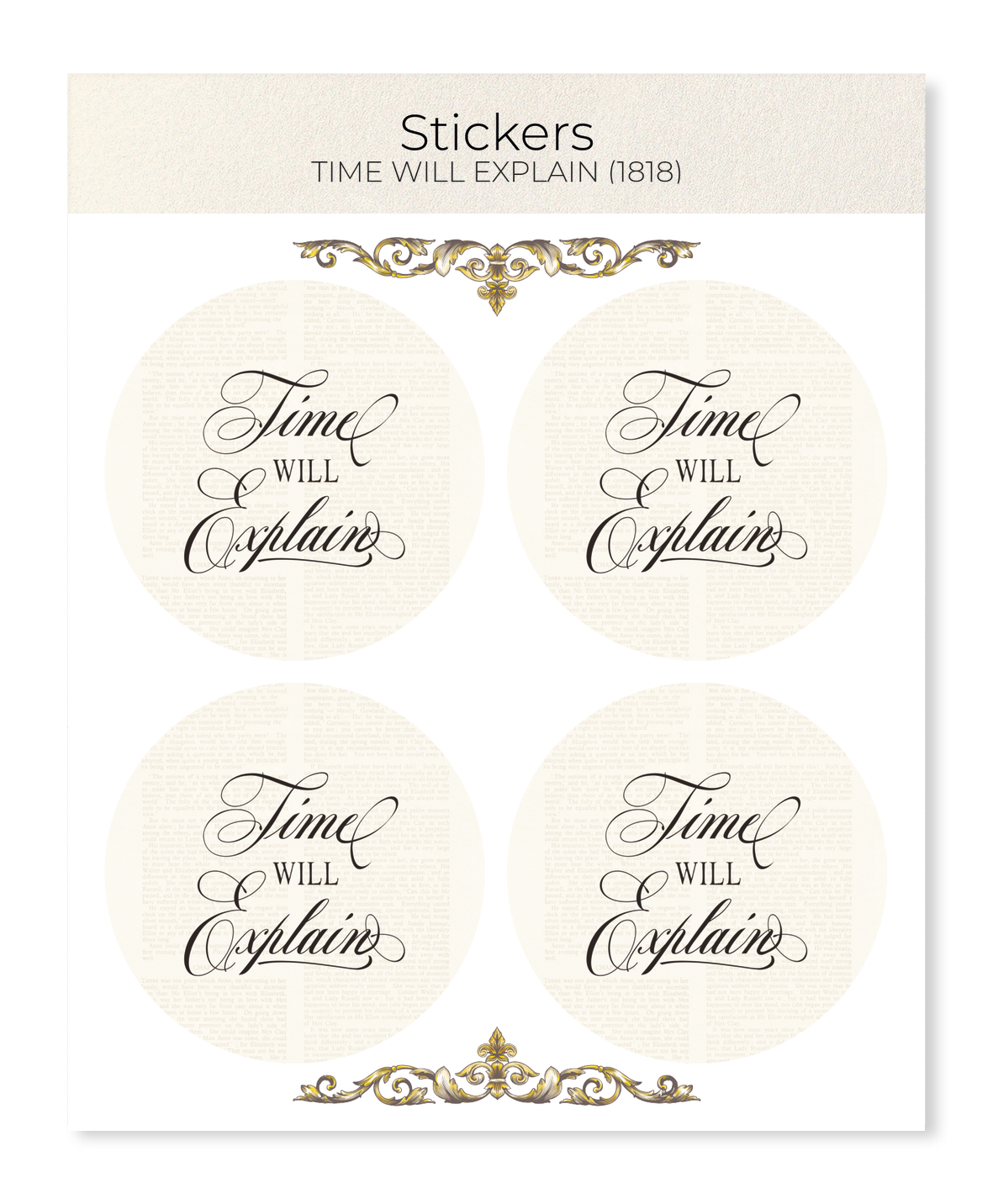 Ezen - Time Will Explain (1818) - Sticker Set