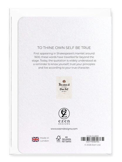 Ezen - To thine own self be true - Greeting Card - Back