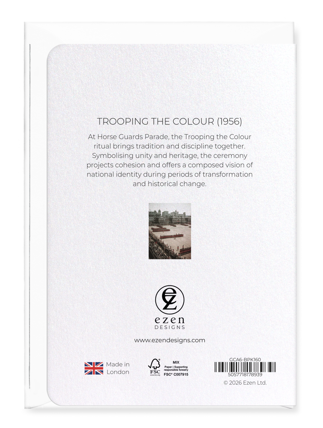 Ezen - Trooping the Colour (1956) - Greeting Card - Back