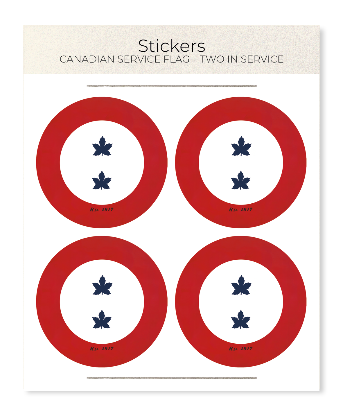Ezen - Two in Service (1917–1918) - Sticker Set