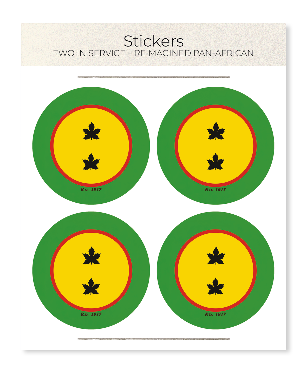 Ezen - Two in Service – Reimagined Pan-African - Sticker Set