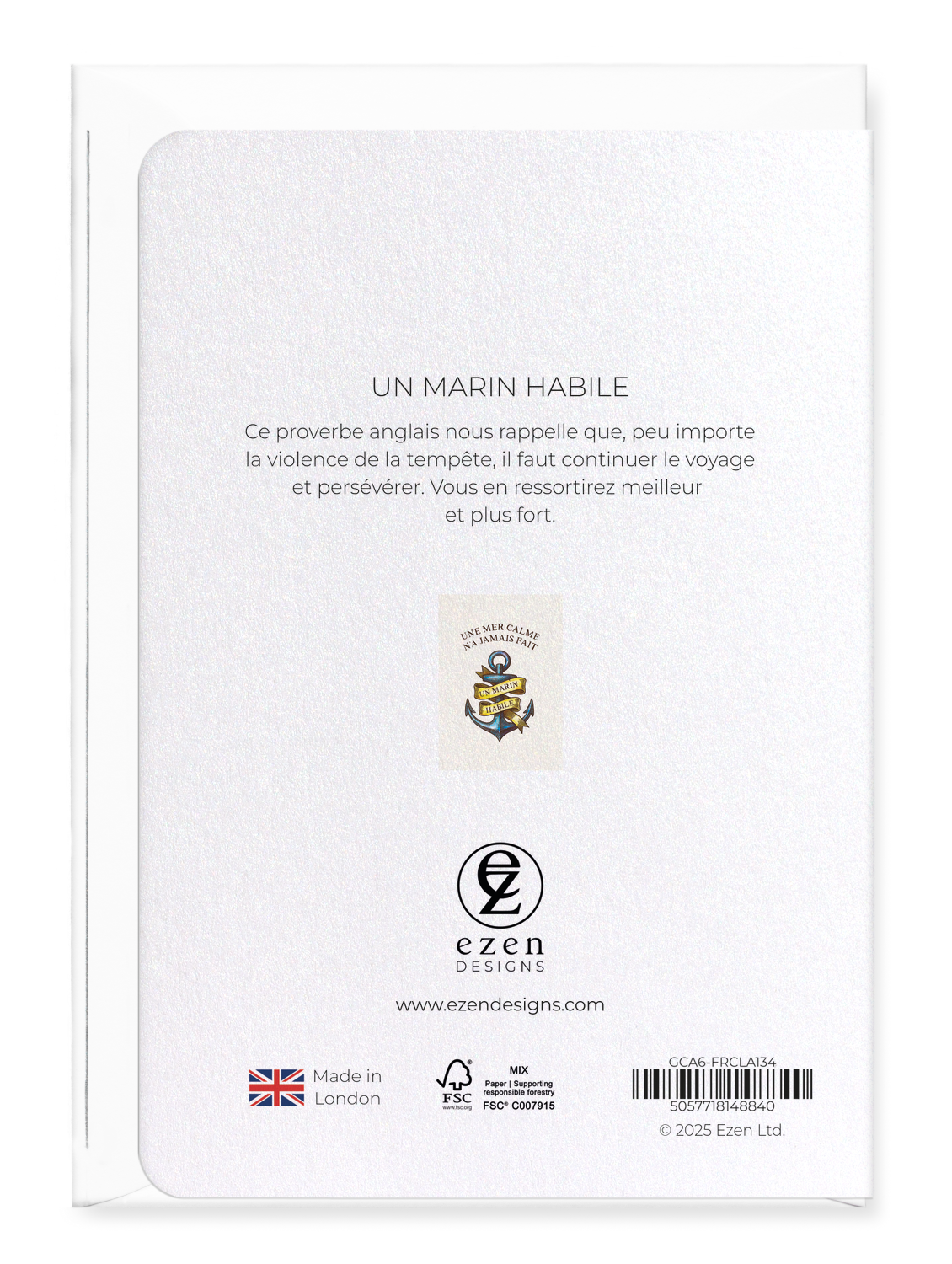 Ezen - Un Marin Habile - Greeting Card - Back