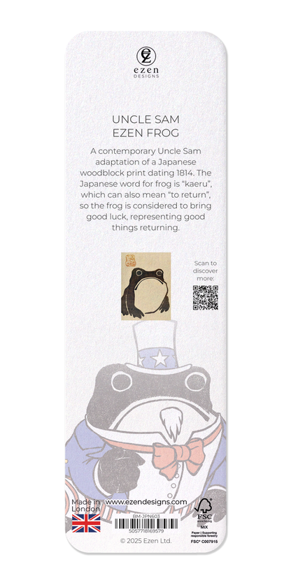 Ezen - Uncle Sam Ezen Frog - Bookmark - Back