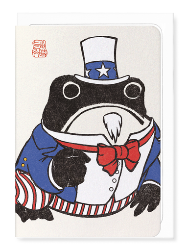 Ezen - Uncle Sam Ezen Frog - Greeting Card - Front