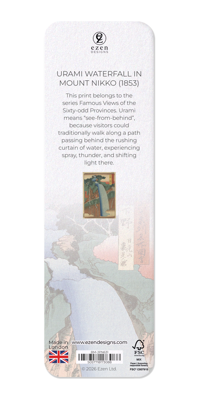 Ezen - Urami Waterfall in Mount Nikko (1853) - Bookmark - Back