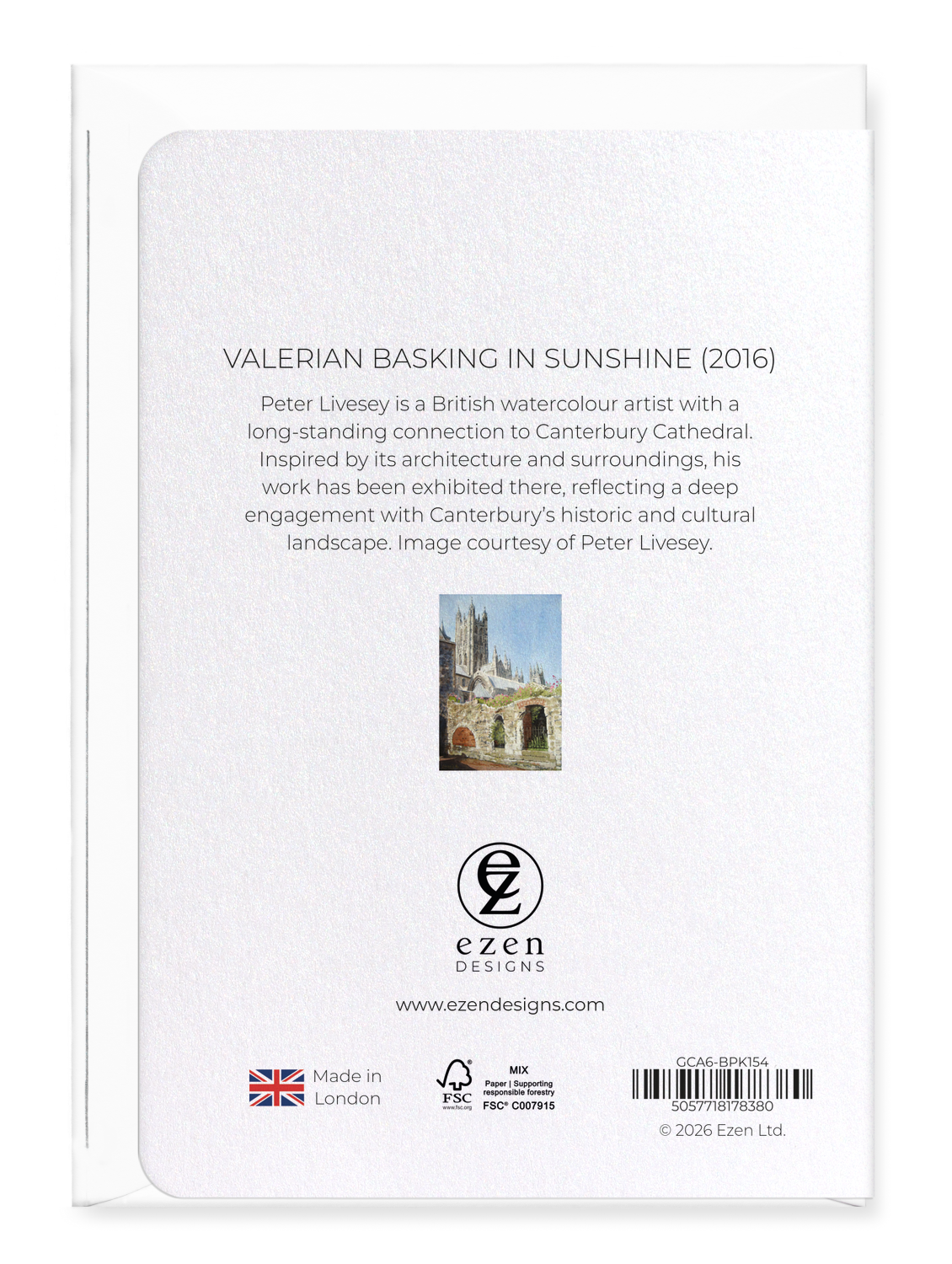 Ezen - Valerian basking in sunshine (2016) - Greeting Card - Back