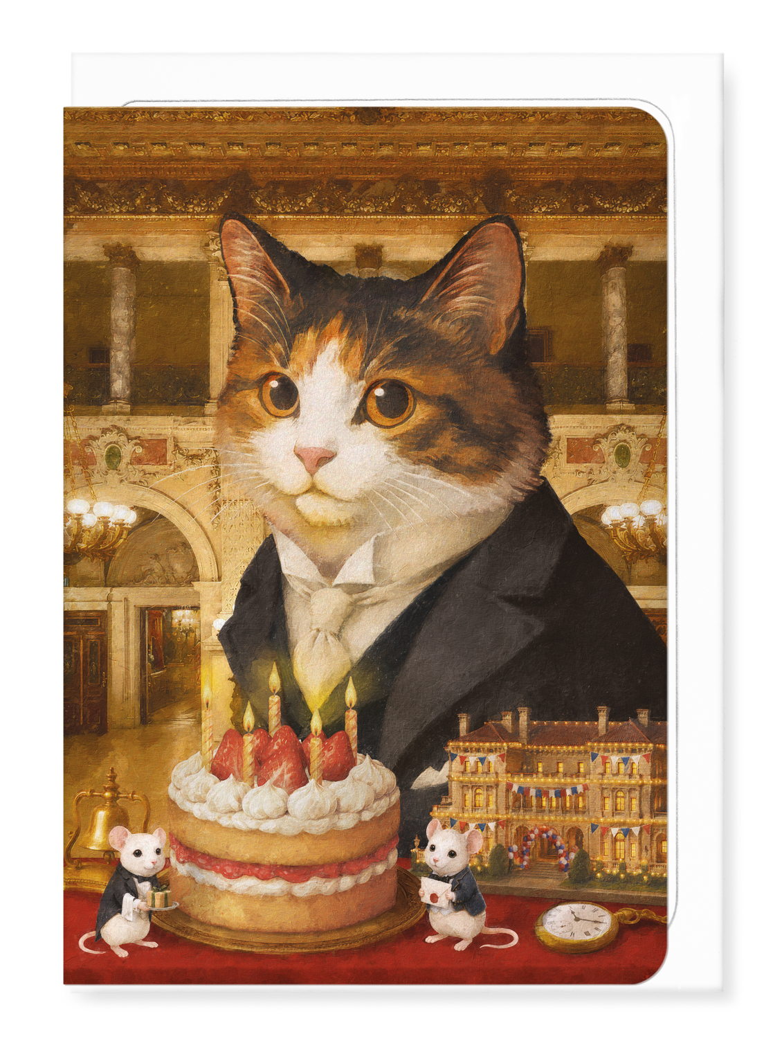 Ezen - Vanderbilt Birthday Tabby Classic Cat - Greeting Card - Front