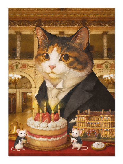 Ezen - Vanderbilt Birthday Tabby Classic Cat - Postcard - Front