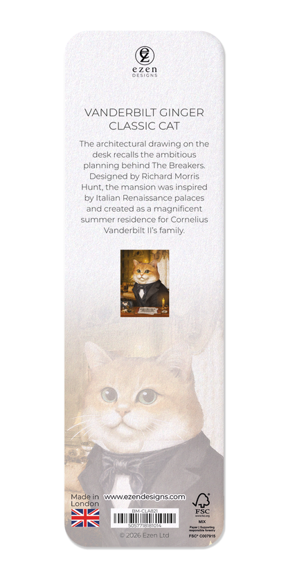 Ezen - Vanderbilt Ginger Classic Cat - Bookmark - Back