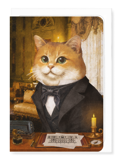 Ezen - Vanderbilt Ginger Classic Cat - Greeting Card - Front