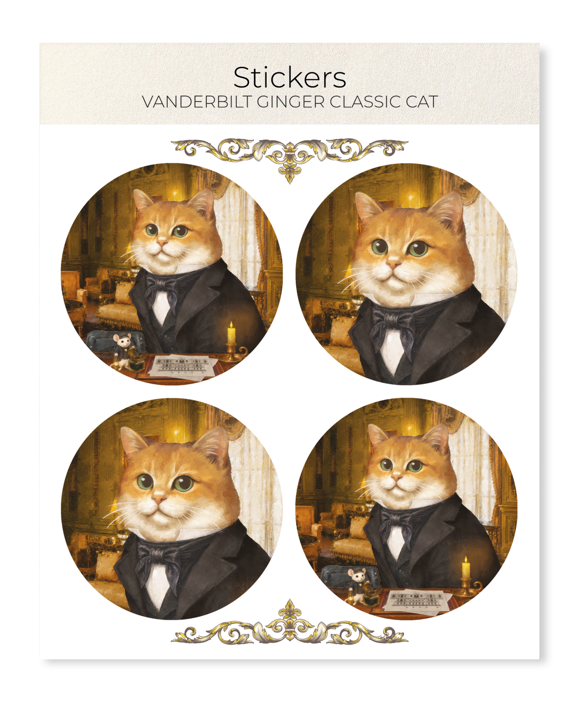 Ezen - Vanderbilt Ginger Classic Cat - Sticker Set