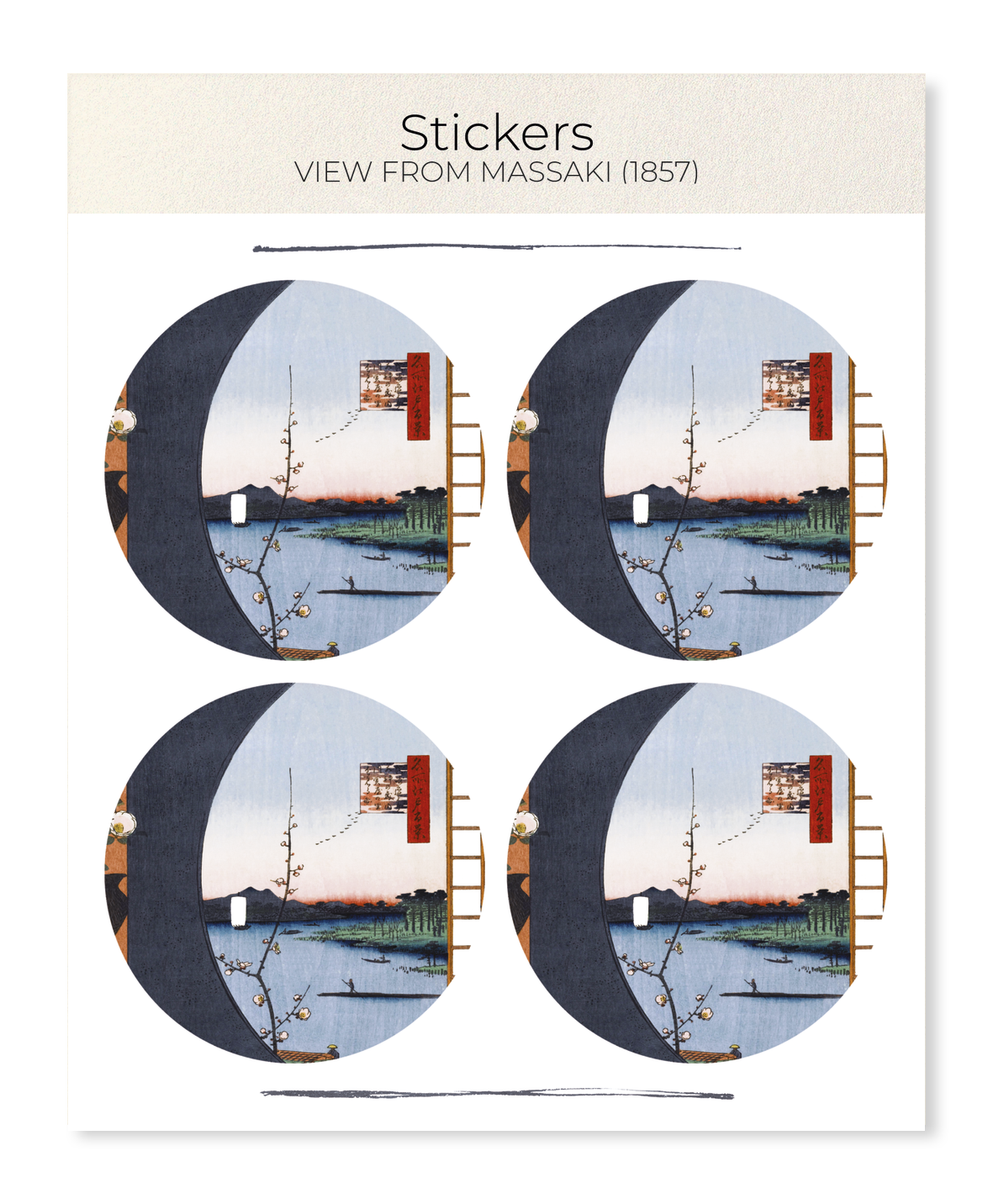 Ezen - View from Massaki (1857) - Sticker Set