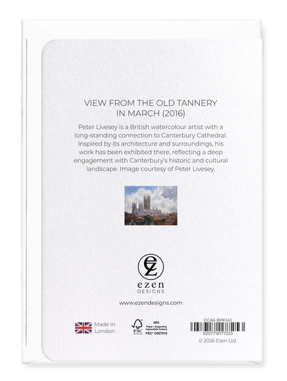 Ezen - View from the old Tannery in March (2016) - Greeting Card - Back