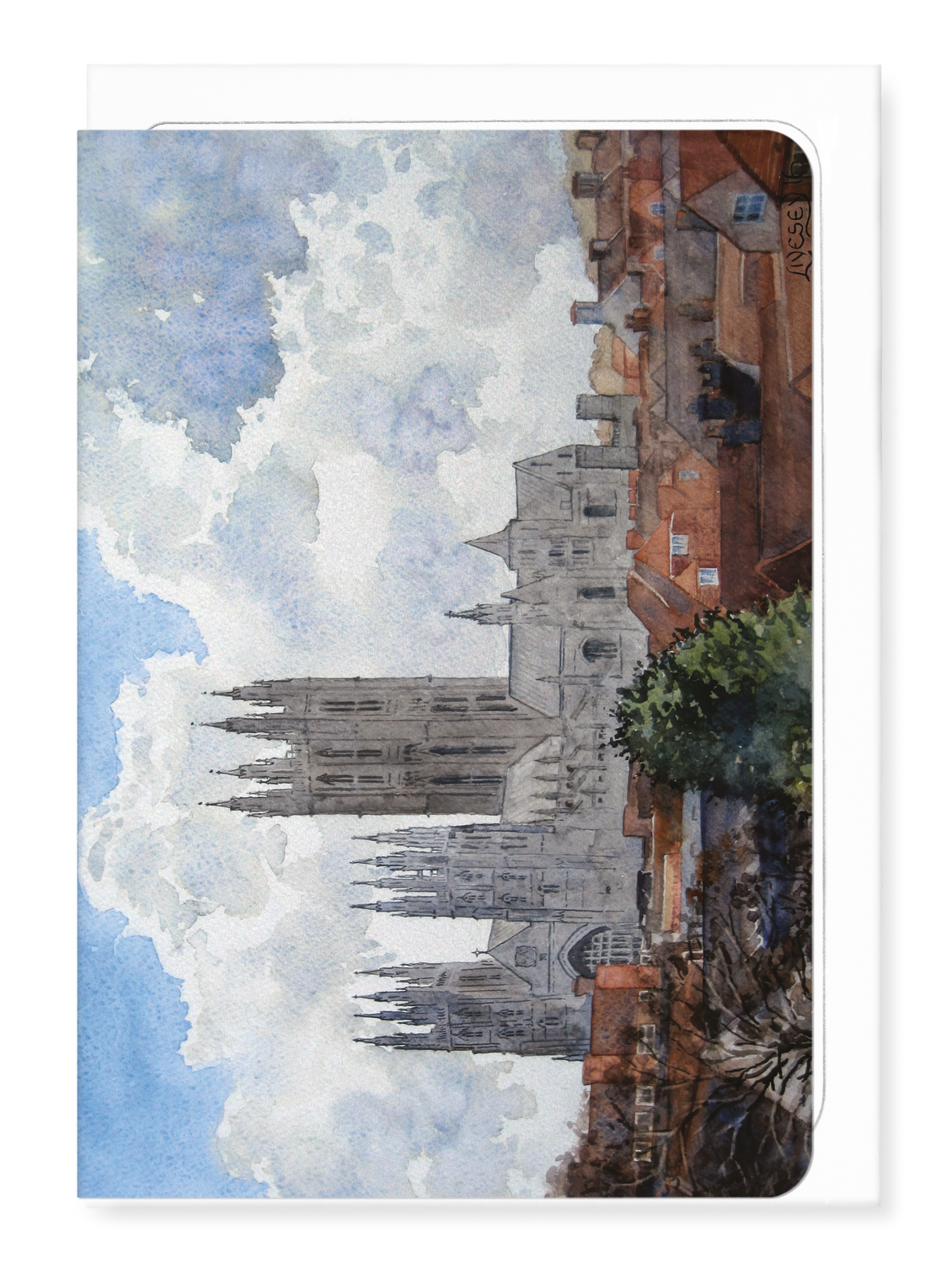 Ezen - View from the old Tannery in March (2016) - Greeting Card - Front