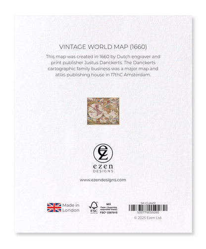 Ezen - Vintage World Map (1660) - Sticker Set