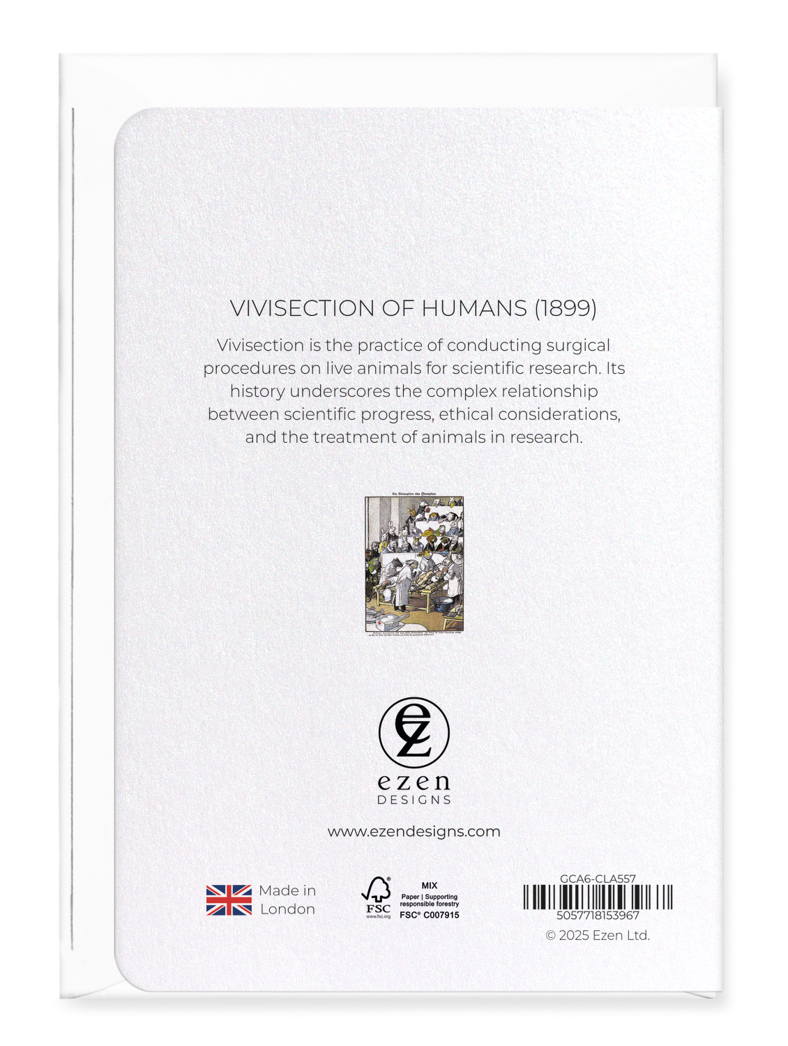 Ezen - Vivisection of Humans (1899) - Greeting Card - Back