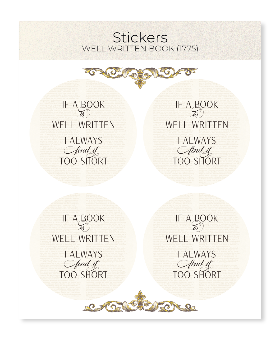 Ezen - Well Written Book (1775) - Sticker Set