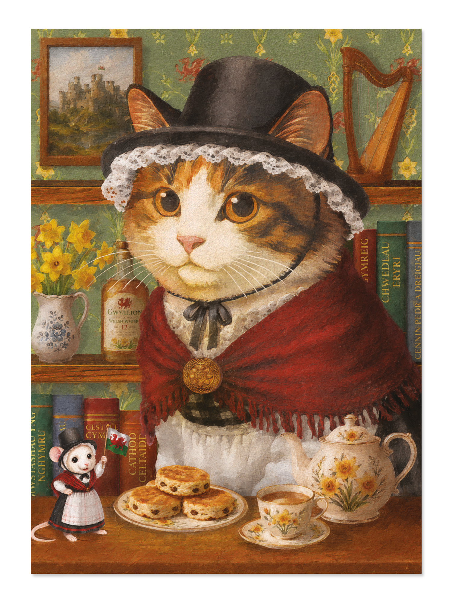 Ezen - Welsh Tabby Classic Cat - Postcard - Front