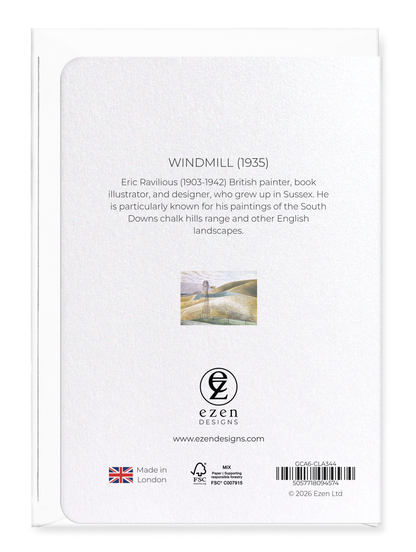 Ezen - Windmill (1935) - Greeting Card - Back