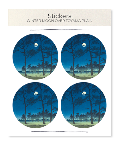 Ezen - Winter moon over toyama plain - Sticker Set