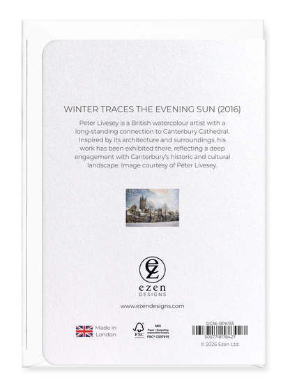 Ezen - Winter traces the evening sun (2016) - Greeting Card - Back